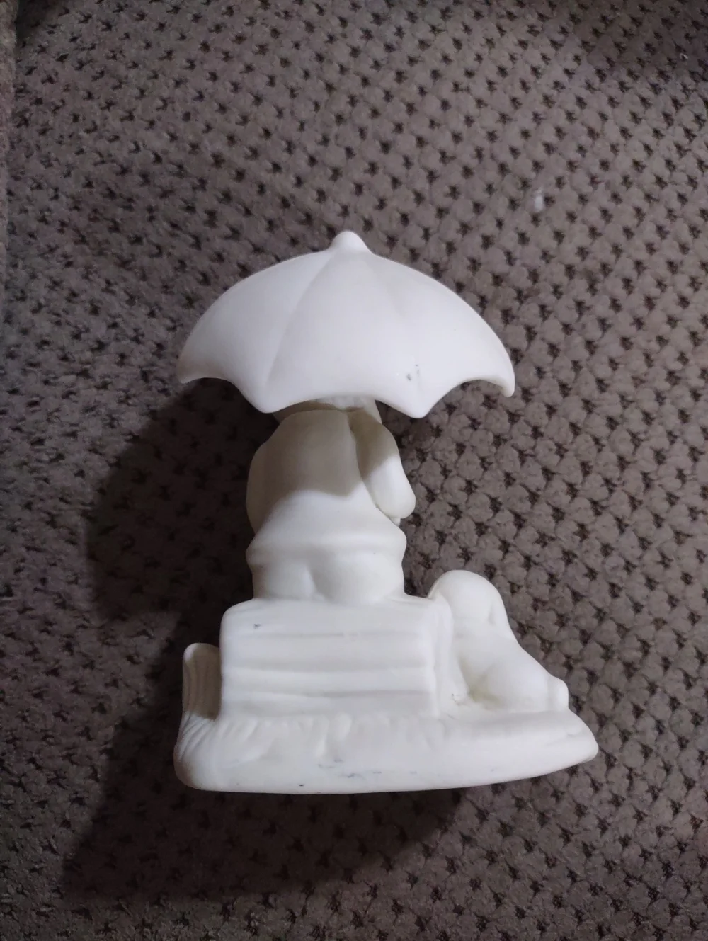 Boy Child With Umbrella, Book,& Dog Bisque Figurine by Jade Collection EUC - Picture 2 of 4